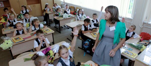 Начало учебного года в школах России - 俄罗斯卫星通讯社