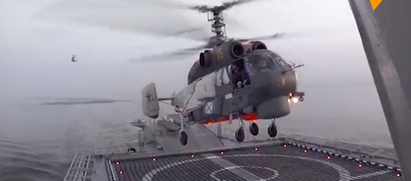 俄罗斯卡-27直升机成功完成波罗的海巡逻舰降落演习 - 俄罗斯卫星通讯社