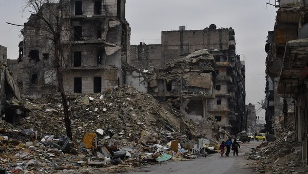 Жизнь в разрушенных районах сирийского Алеппо - 俄罗斯卫星通讯社