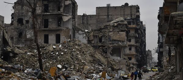 Жизнь в разрушенных районах сирийского Алеппо - 俄罗斯卫星通讯社