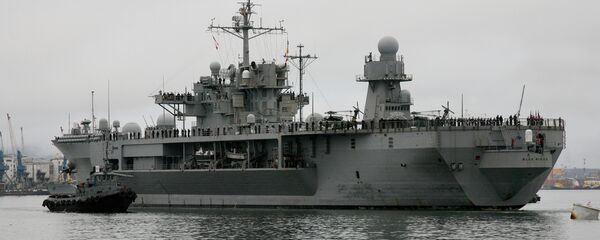 美海军第七舰队旗舰驶入韩国釜山港 - 俄罗斯卫星通讯社