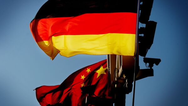 Флаги Китая и Германии - 俄罗斯卫星通讯社