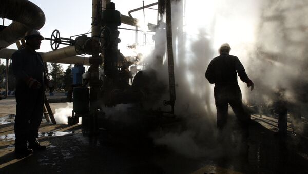 Работник на нефтеперерабатывающем заводе в Иране - 俄罗斯卫星通讯社