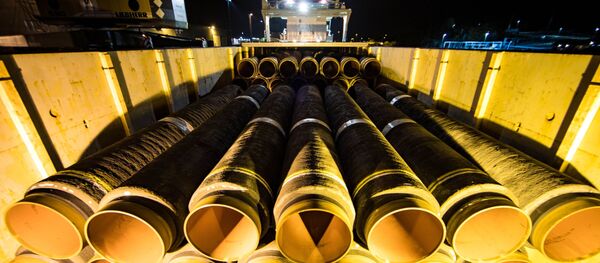 Трубы для Северного потока — 2 в немецком порту Мукран - 俄罗斯卫星通讯社