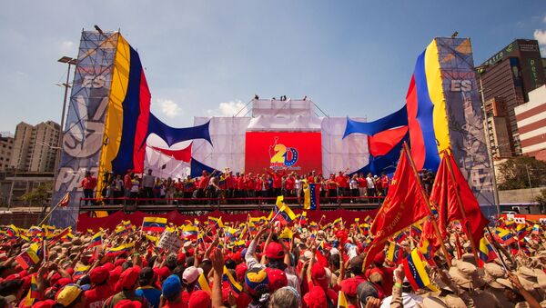Президент Республики Венесуэла Николас Мадуро выступает на митинге в Каракасе - 俄羅斯衛星通訊社
