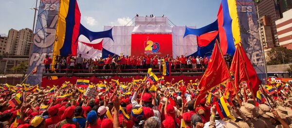 Президент Республики Венесуэла Николас Мадуро выступает на митинге в Каракасе - 俄羅斯衛星通訊社