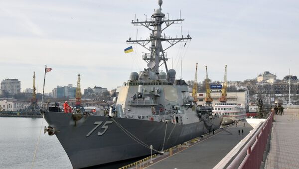 Ракетный эсминец  США «Дональд Кук» вошел в порт Одессы - 俄羅斯衛星通訊社