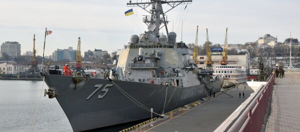 Ракетный эсминец  США «Дональд Кук» вошел в порт Одессы - 俄羅斯衛星通訊社