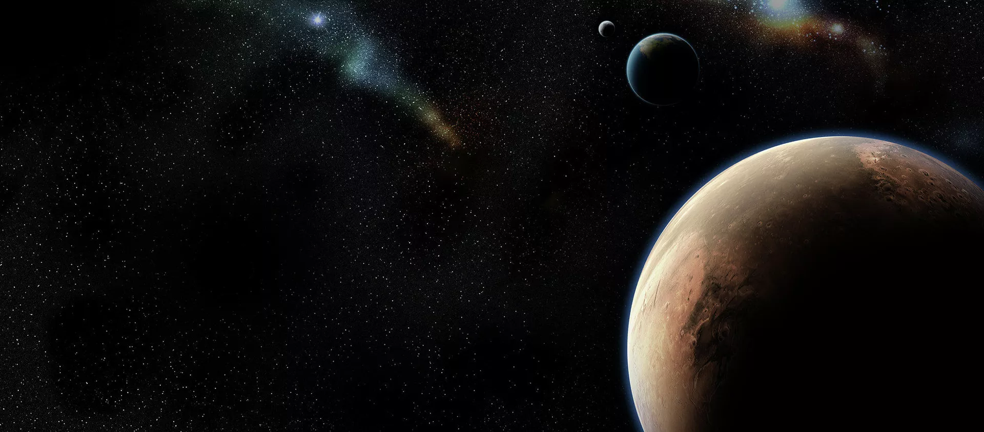 Планеты Марс и Земля в космосе - 俄羅斯衛星通訊社, 1920, 19.03.2021