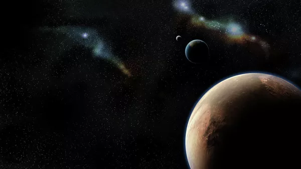 Планеты Марс и Земля в космосе - 俄羅斯衛星通訊社