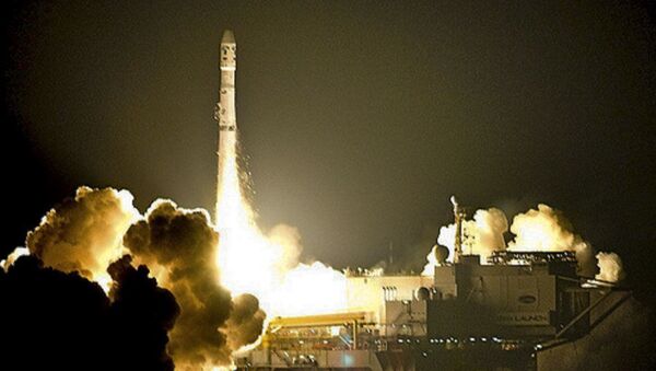 Запуск ракеты Zenit с плавучего космодрома в США. Архивное фото  - 俄罗斯卫星通讯社