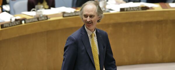 Спецпосланник ООН по Сирии Гейр Педерсен на заседании Совбеза ООН Спецпосланник ООН по Сирии Гейр Педерсен на заседании Совбеза ООН - 俄罗斯卫星通讯社