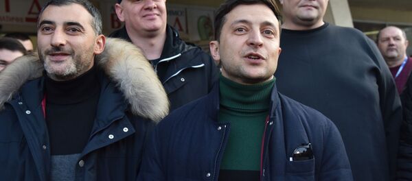 Кандидат в президенты Украины Владимир Зеленский Кандидат в президенты Украины Владимир Зеленский - 俄罗斯卫星通讯社