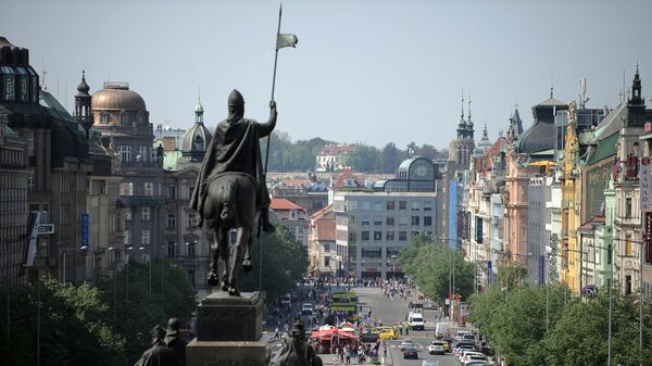 Вид на Вацлавскую площадь в Праге - 俄罗斯卫星通讯社