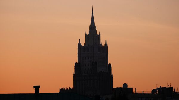 Высотное здание министерства иностранных дел РФ. - 俄罗斯卫星通讯社