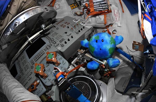 马斯克的毛绒玩具来到国际空间站上 马斯克的毛绒玩具来到国际空间站上 - 俄罗斯卫星通讯社