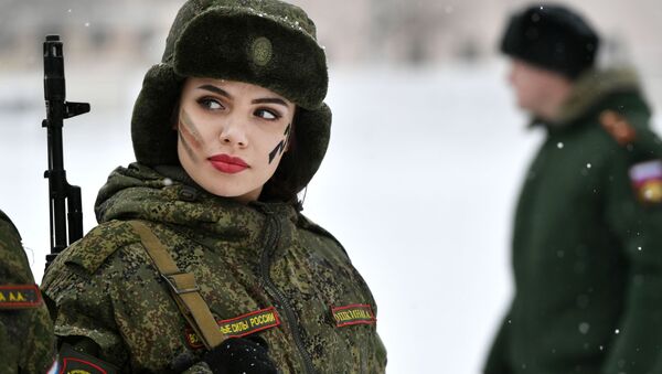 導彈部隊女兵選美和專業技能比賽上的參賽者 - 俄羅斯衛星通訊社
