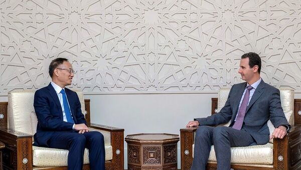 叙利亚总统阿萨德和中国外长助理陈晓东（资料图片） - 俄罗斯卫星通讯社