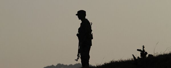 Пакистанский военный на границе Пакистана и Индии Пакистанский военный на границе Пакистана и Индии - 俄罗斯卫星通讯社