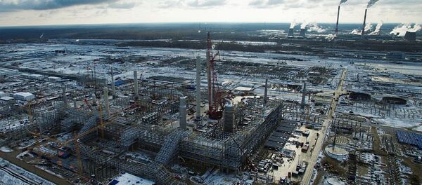 Строительство крупнейшего в России нефтехимического завода в городе Тобольск - 俄羅斯衛星通訊社