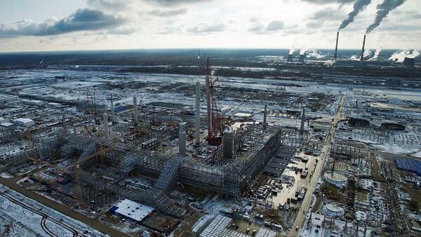 Строительство крупнейшего в России нефтехимического завода в городе Тобольск - 俄羅斯衛星通訊社