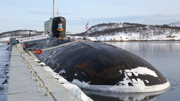 Атомная подводная лодка К-535 Юрий Долгорукий на причале в Гаджиево - 俄罗斯卫星通讯社
