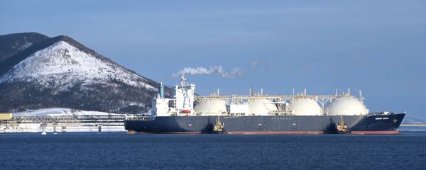 Танкер-газовоз Гранд Анива, для перевозки сахалинского сжиженного природного газа (СПГ) - 俄罗斯卫星通讯社