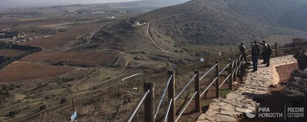 Вид на Сирию с контролируемой Израилем части Голанских высот - 俄罗斯卫星通讯社