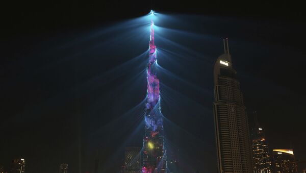 阿联酋摩天大楼打灯感谢新西兰总理  - 俄罗斯卫星通讯社