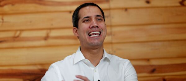 Лидер оппозиции в Венесуэле Хуан Гуайдо во время интервью Лидер оппозиции в Венесуэле Хуан Гуайдо во время интервью - 俄羅斯衛星通訊社