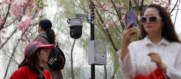 Люди фотографируются с цветущей вишней в Пекине - 俄羅斯衛星通訊社