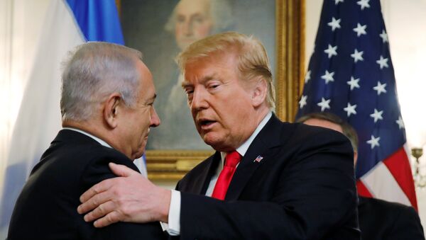 U.S. President Trump welcomes Israel's Prime Minister Netanyahu at the White House in Washington - 俄罗斯卫星通讯社
