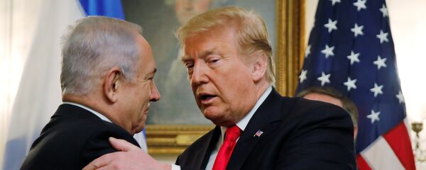 U.S. President Trump welcomes Israel's Prime Minister Netanyahu at the White House in Washington - 俄罗斯卫星通讯社
