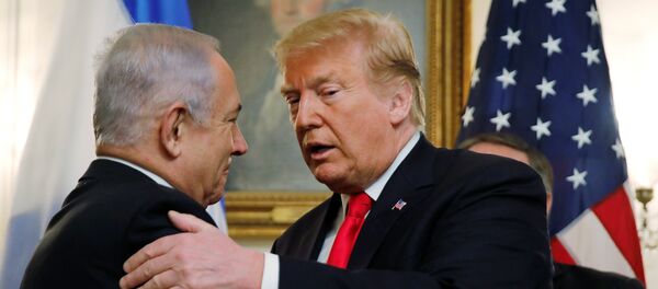 U.S. President Trump welcomes Israel's Prime Minister Netanyahu at the White House in Washington - 俄罗斯卫星通讯社