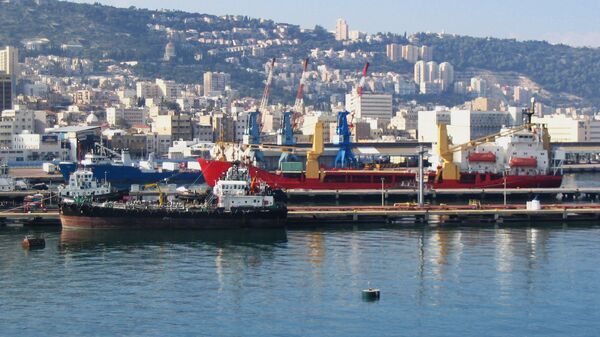 Port of Haifa, viewed from the harbor. - 俄罗斯卫星通讯社