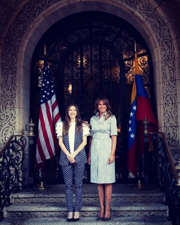 梅拉尼婭•特朗普和瓜伊多妻子的合影照在網絡上引起熱議 - 俄羅斯衛星通訊社