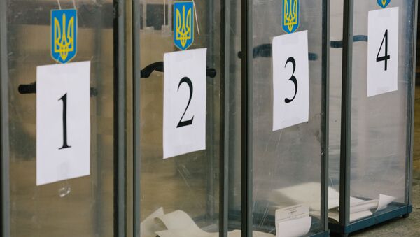 Урны для голосования на выборах президента Украины - 俄羅斯衛星通訊社