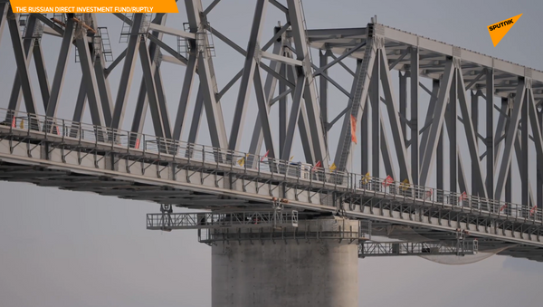中俄跨江鐵路大橋進入鋪軌階段 - 俄羅斯衛星通訊社