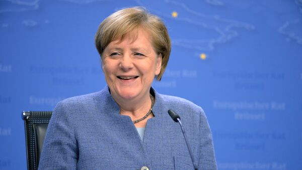 Федеральный канцлер Германии Ангела Меркель на саммите Европейского совета в Брюсселе - 俄羅斯衛星通訊社