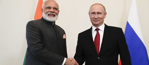 俄印领导人在符拉迪沃斯托克会晤 俄印领导人在符拉迪沃斯托克会晤 - 俄罗斯卫星通讯社