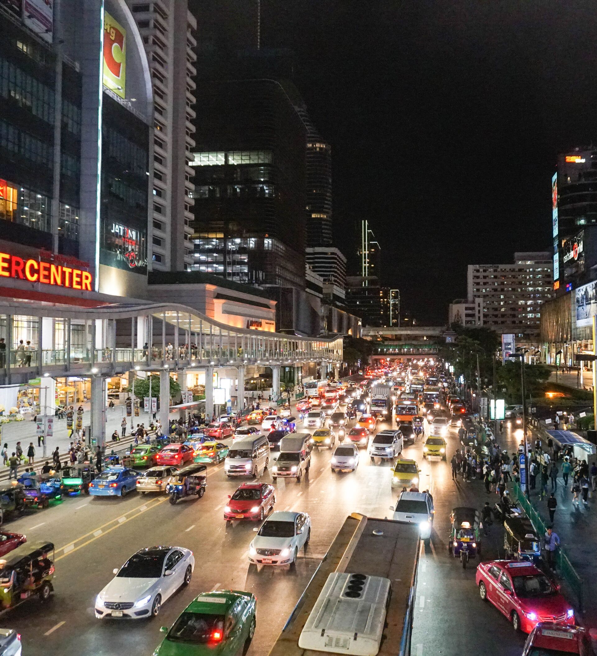 泰国 曼谷 交通堵塞高清摄影大图-千库网