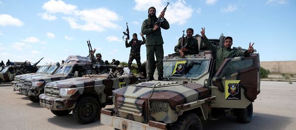 Члены Ливийской национальной армии (ЛНА) под командованием Халифы Хафтара в Бенгази, Ливия. - 俄罗斯卫星通讯社
