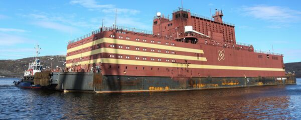 Встреча плавучего атомного энергоблока Академик Ломоносов в Мурманске - 俄罗斯卫星通讯社