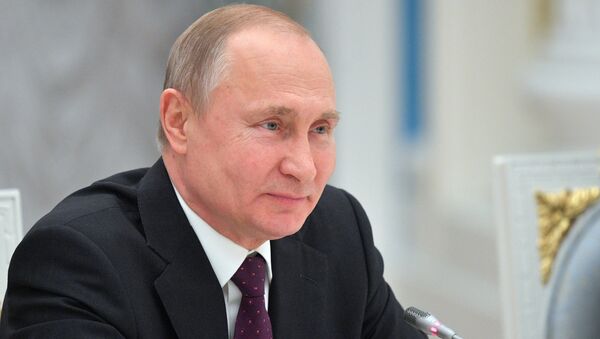 Президент РФ В. Путин - 俄罗斯卫星通讯社