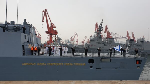 俄海军舰艇编队驶入青岛港 - 俄罗斯卫星通讯社