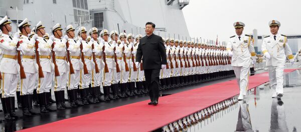 中國舉行海軍成立70週年海上閱兵活動 習近平檢閱中外艦艇編隊 - 俄羅斯衛星通訊社