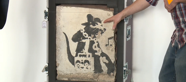 班克西街頭藝術作品成洛杉磯拍賣會亮點 班克西街頭藝術作品成洛杉磯拍賣會亮點 - 俄羅斯衛星通訊社