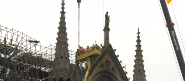 巴黎圣母院被盖上帆布防雨 - 俄罗斯卫星通讯社