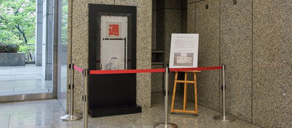 疑似班克斯作品的画在东京市政厅展出 - 俄罗斯卫星通讯社