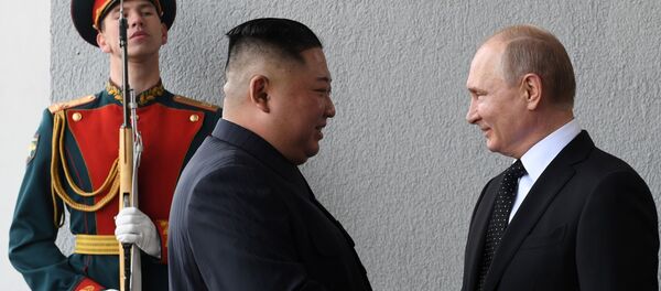 普京与金正恩在符拉迪沃斯托克会晤 普京与金正恩在符拉迪沃斯托克会晤 - 俄罗斯卫星通讯社